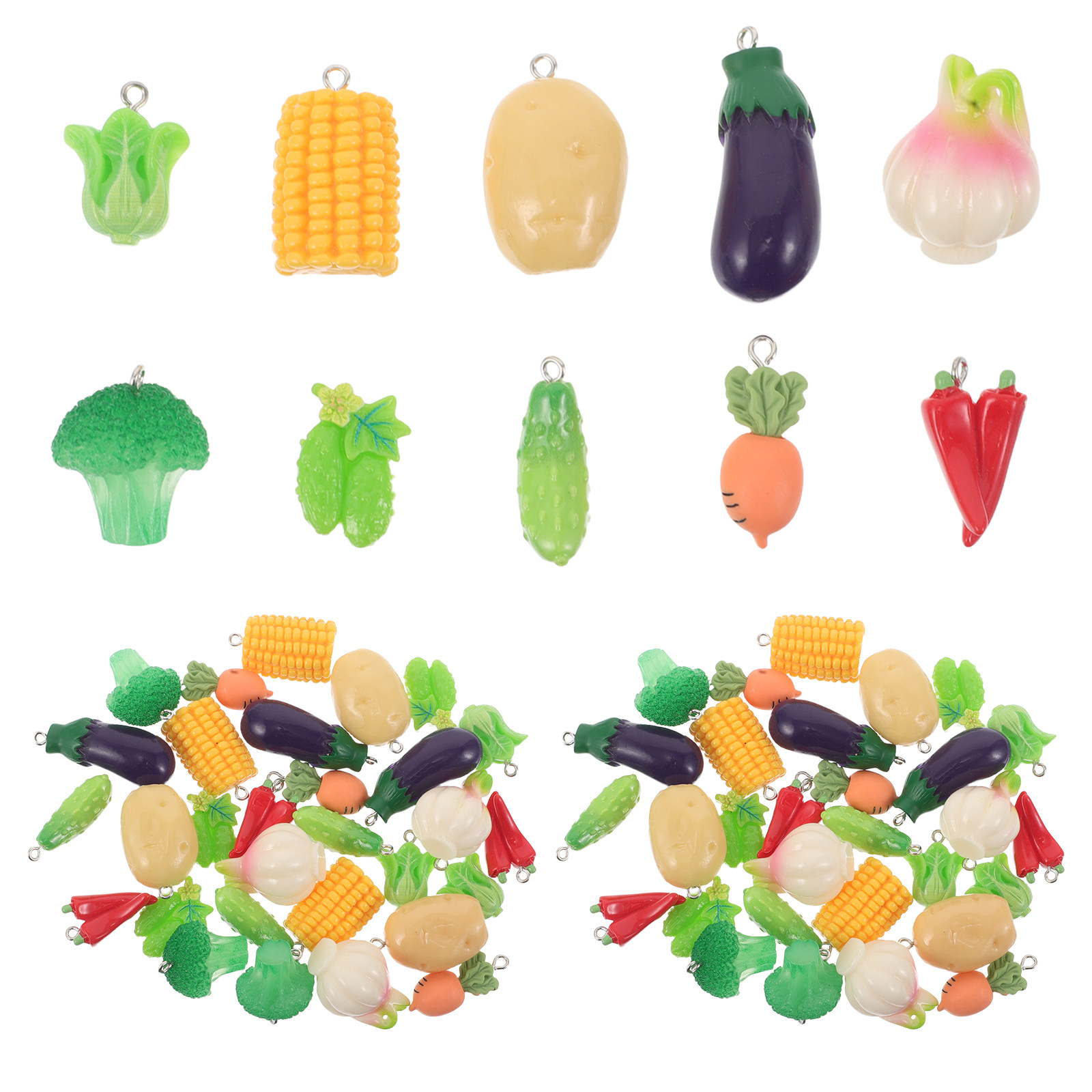 Resin Crafts Diy - 30Pcs Realistic Mini Food Resin Charms