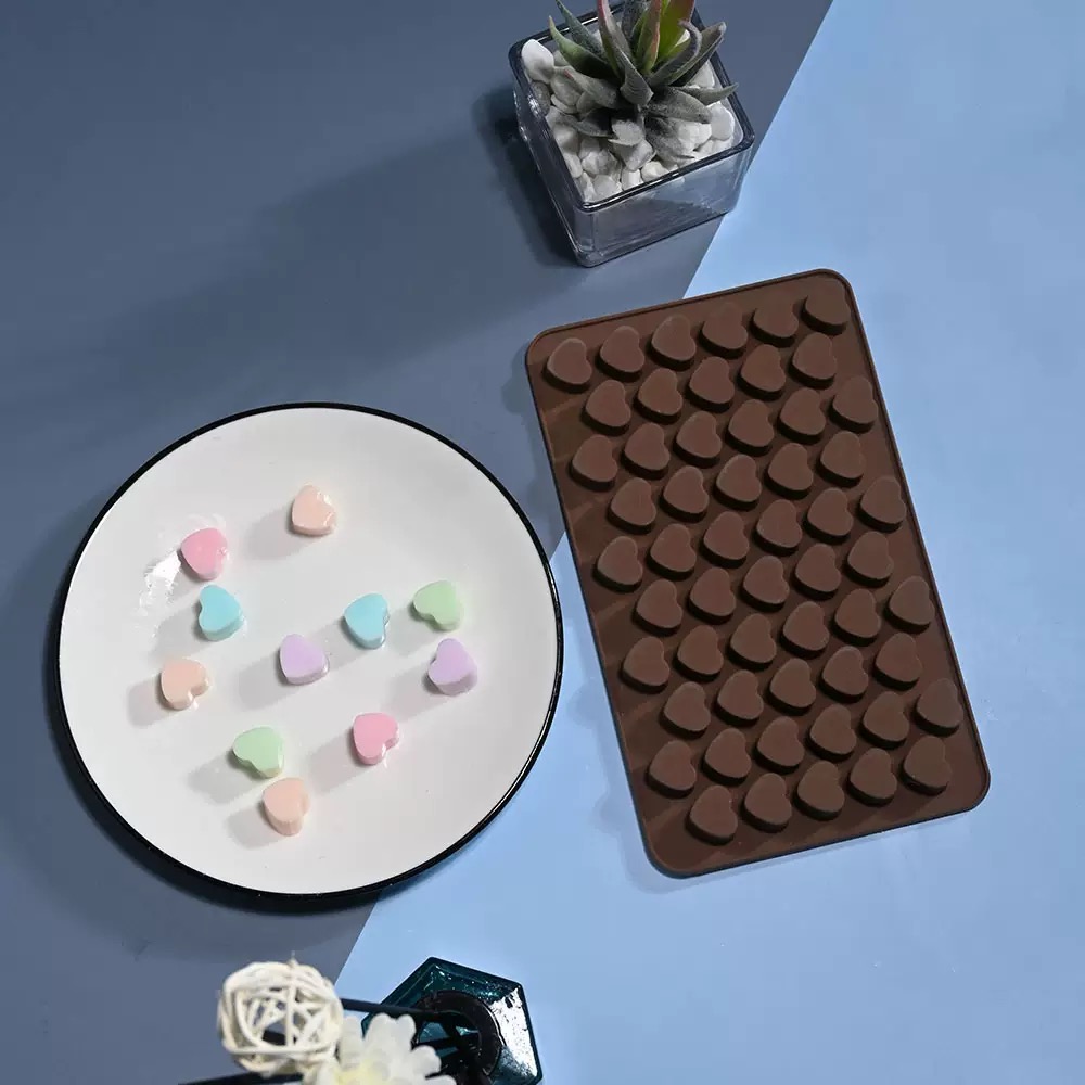 55Cavities Small Heart Silicon - مراجعة Silicone Mold Tray وسعره