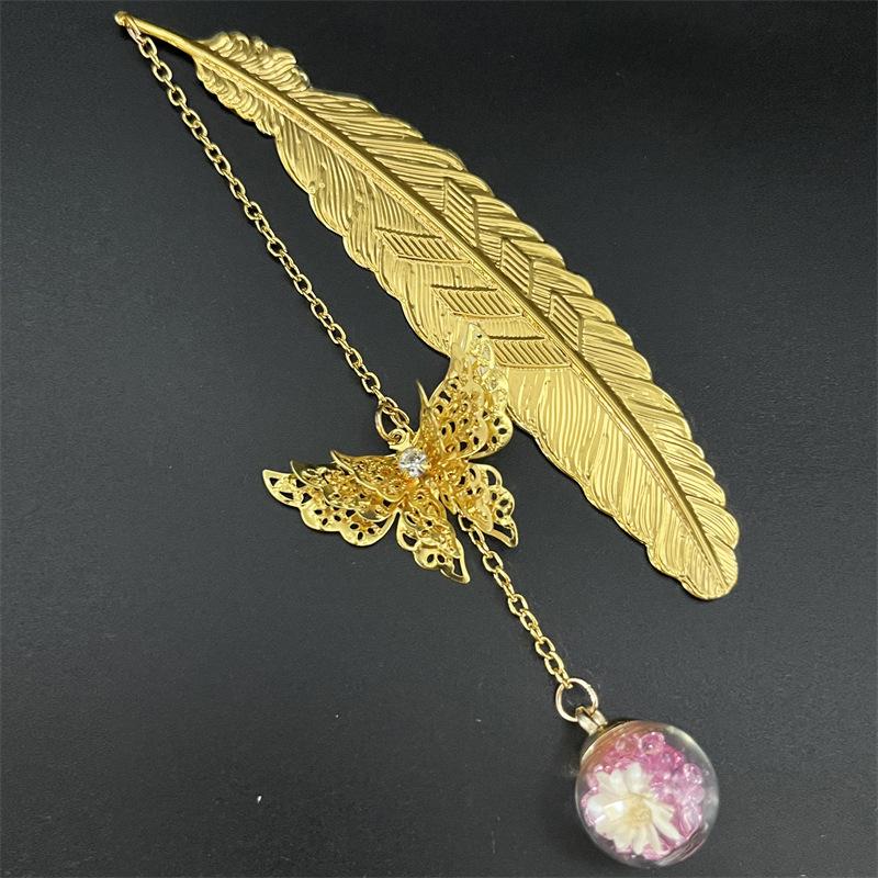 1PC Metal Bookmark Creative Im - مراجعة Dried Flower Bulk وسعره