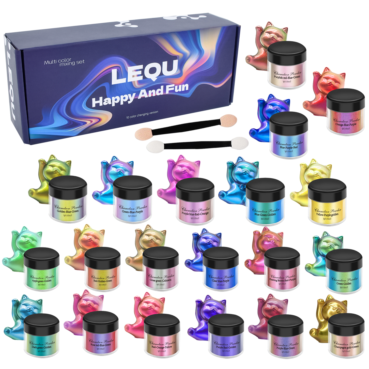 1 Set Chameleon Powder Nail Ch - مراجعة Resin Glitter Pack وسعره