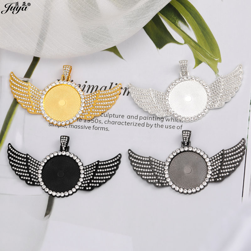 5PCS Blank Wings Pendant Setti - مراجعة Bezels Set Pendant وسعره