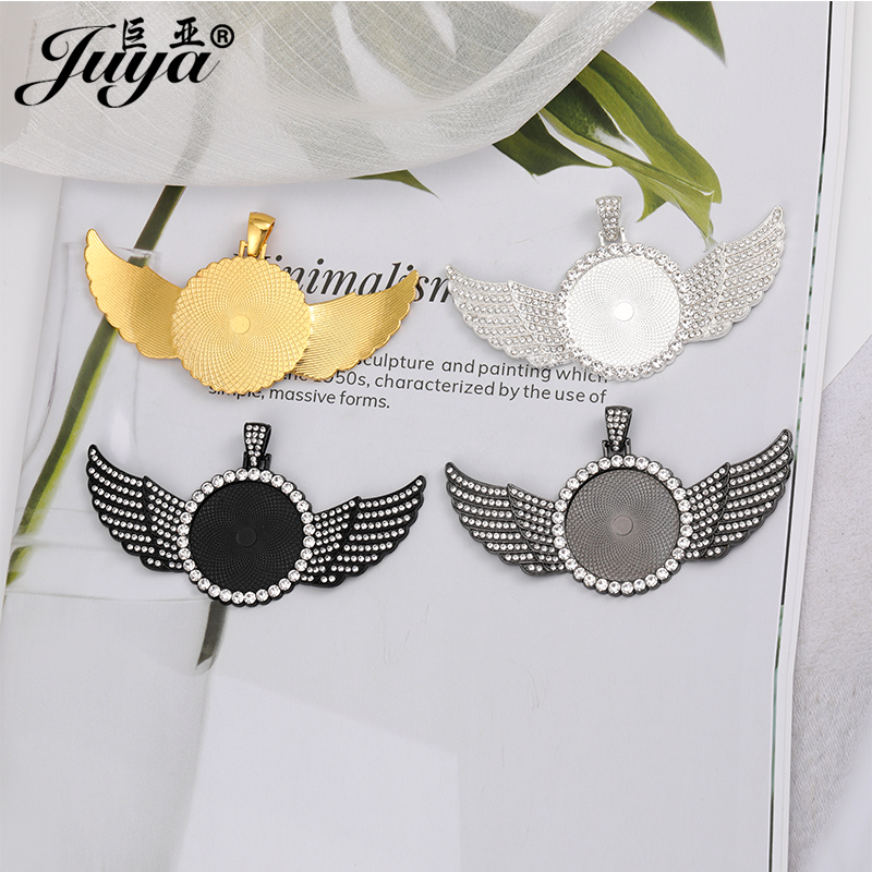 5PCS Blank Wings Pendant Setti - مراجعة Bezels Set Pendant وسعره