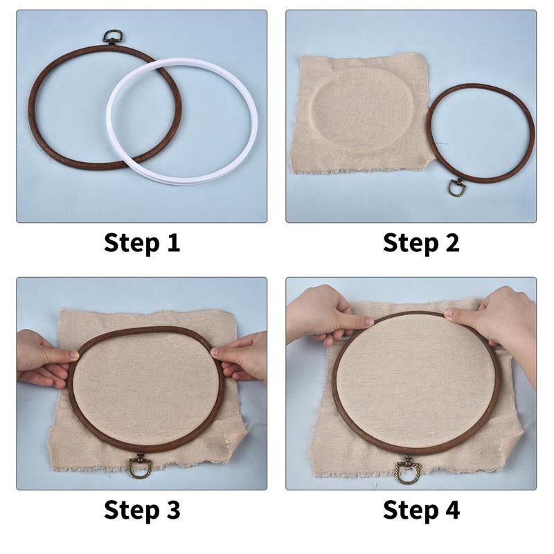 Round Oval Wooden Color Embroi - مراجعة Wood Ring Blank وسعره