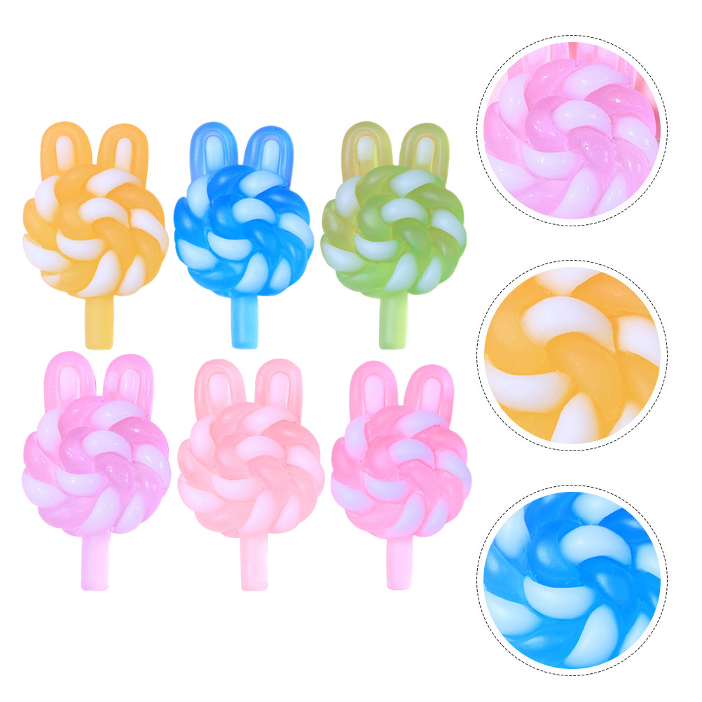 24Pcs Cute Cartoon Lollipop Ch - مراجعة Resin Crafts Diy وسعره