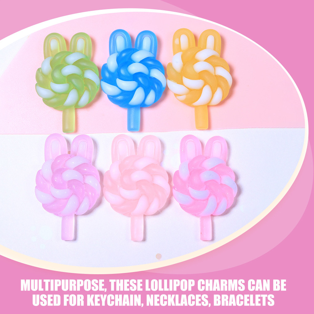 24Pcs Cute Cartoon Lollipop Ch - مراجعة Resin Crafts Diy وسعره