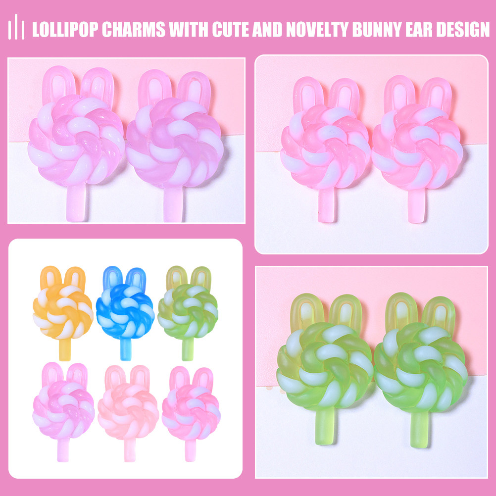 24Pcs Cute Cartoon Lollipop Ch - مراجعة Resin Crafts Diy وسعره