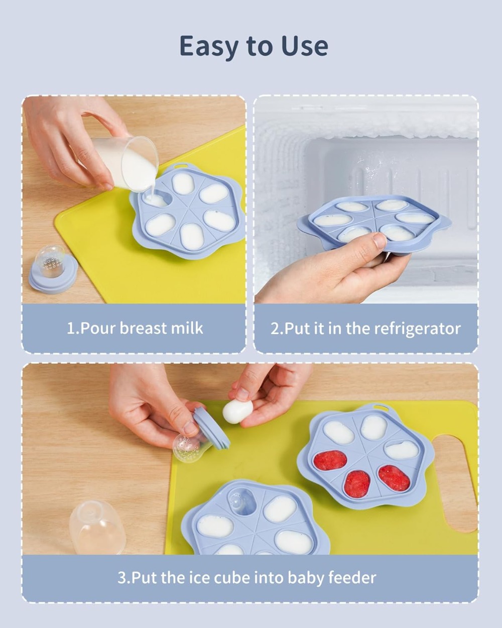 Silicone Baby Fruit Food Feede - مراجعة Silicone Mold Tray وسعره