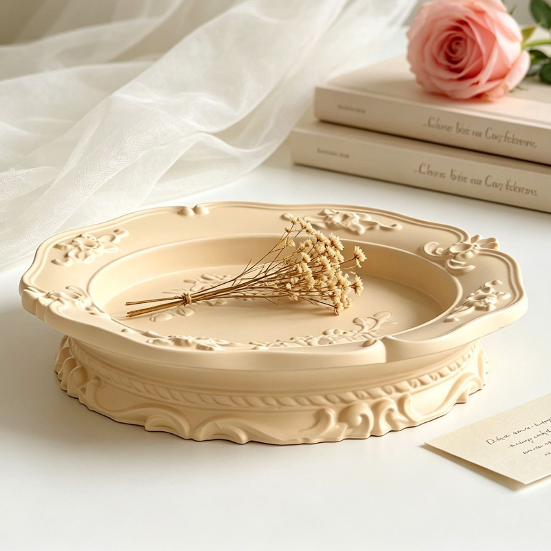Elegant Vintage Baroque Lace S - مراجعة Coaster Mold Round وسعره