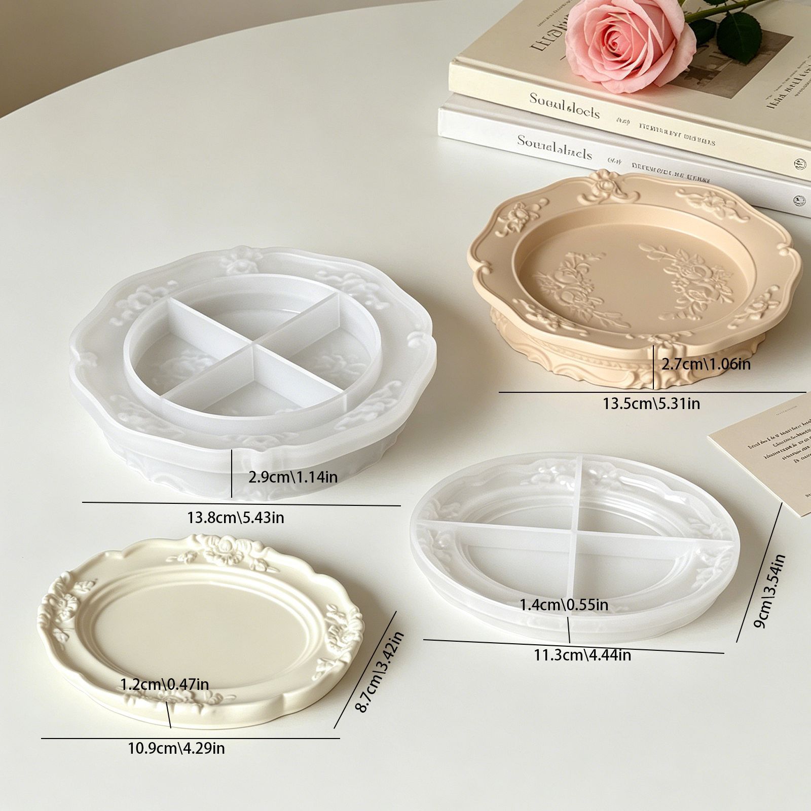 Elegant Vintage Baroque Lace S - مراجعة Coaster Mold Round وسعره