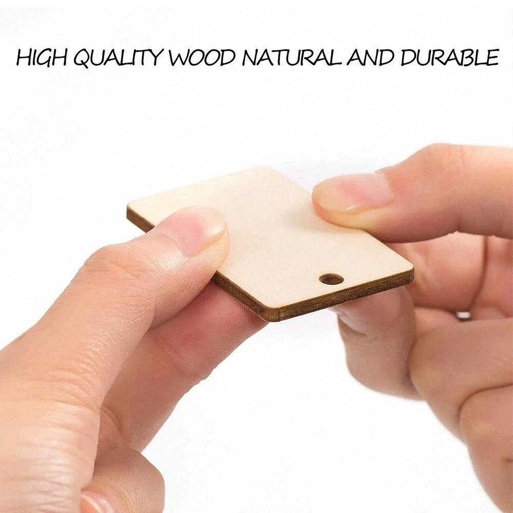 60pcs Blank Wooden Key Chains  - مراجعة Wood Ring Blank وسعره