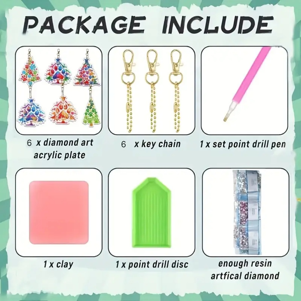 6pcs/SetDIY Christmas tree pat - مراجعة Resin Craft For Beginners وسعره