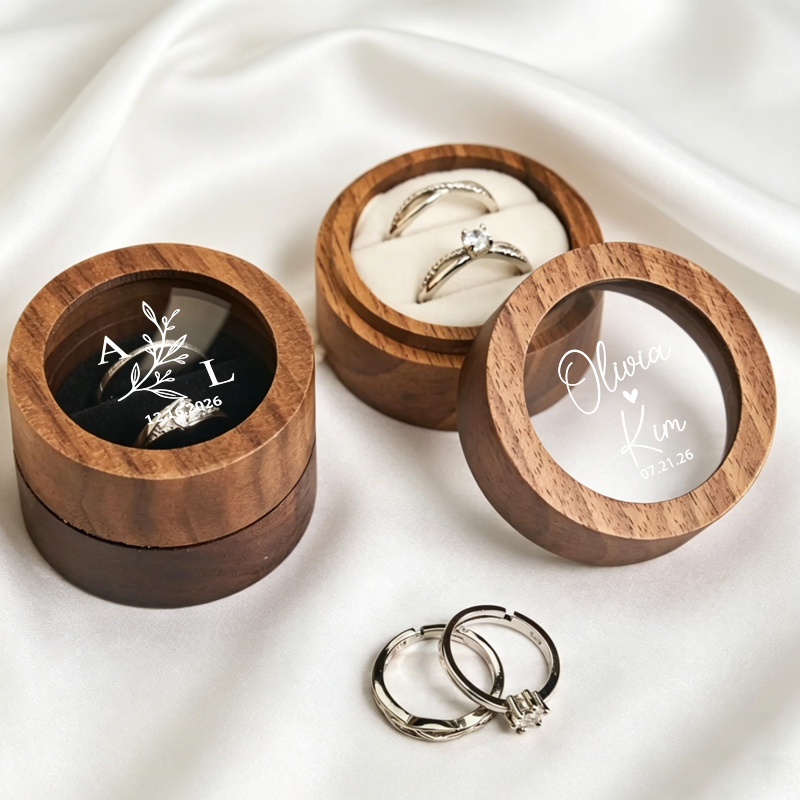 Personalized Wedding Ring Box  - مراجعة Wood Ring Blank وسعره