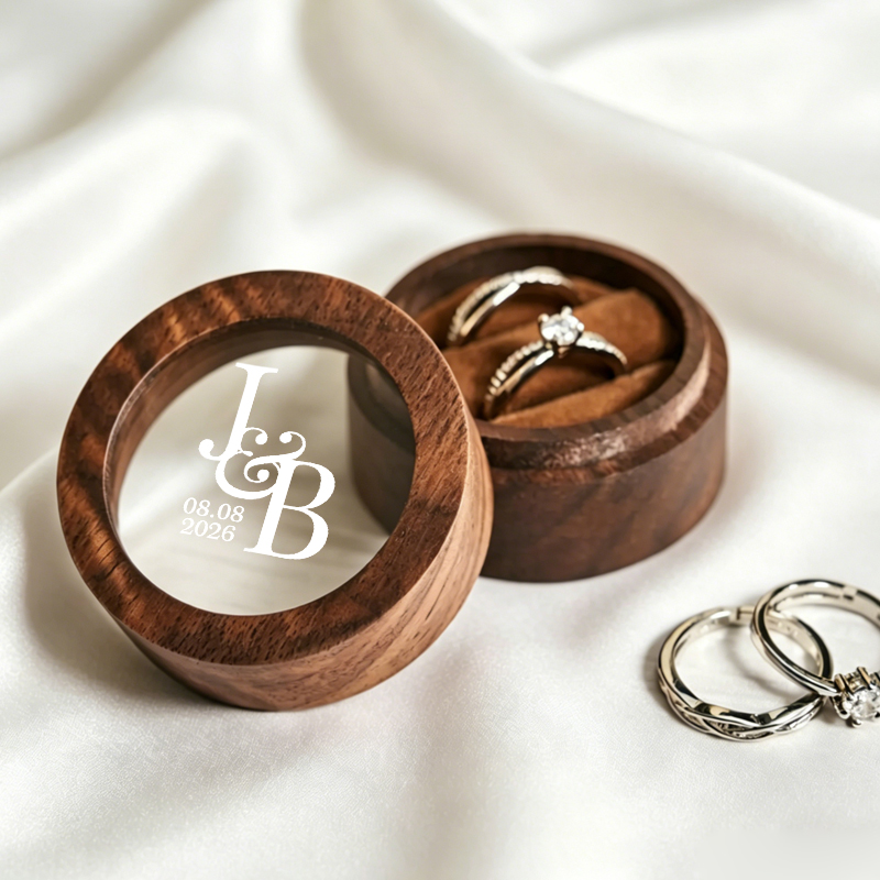 Personalized Wedding Ring Box  - مراجعة Wood Ring Blank وسعره