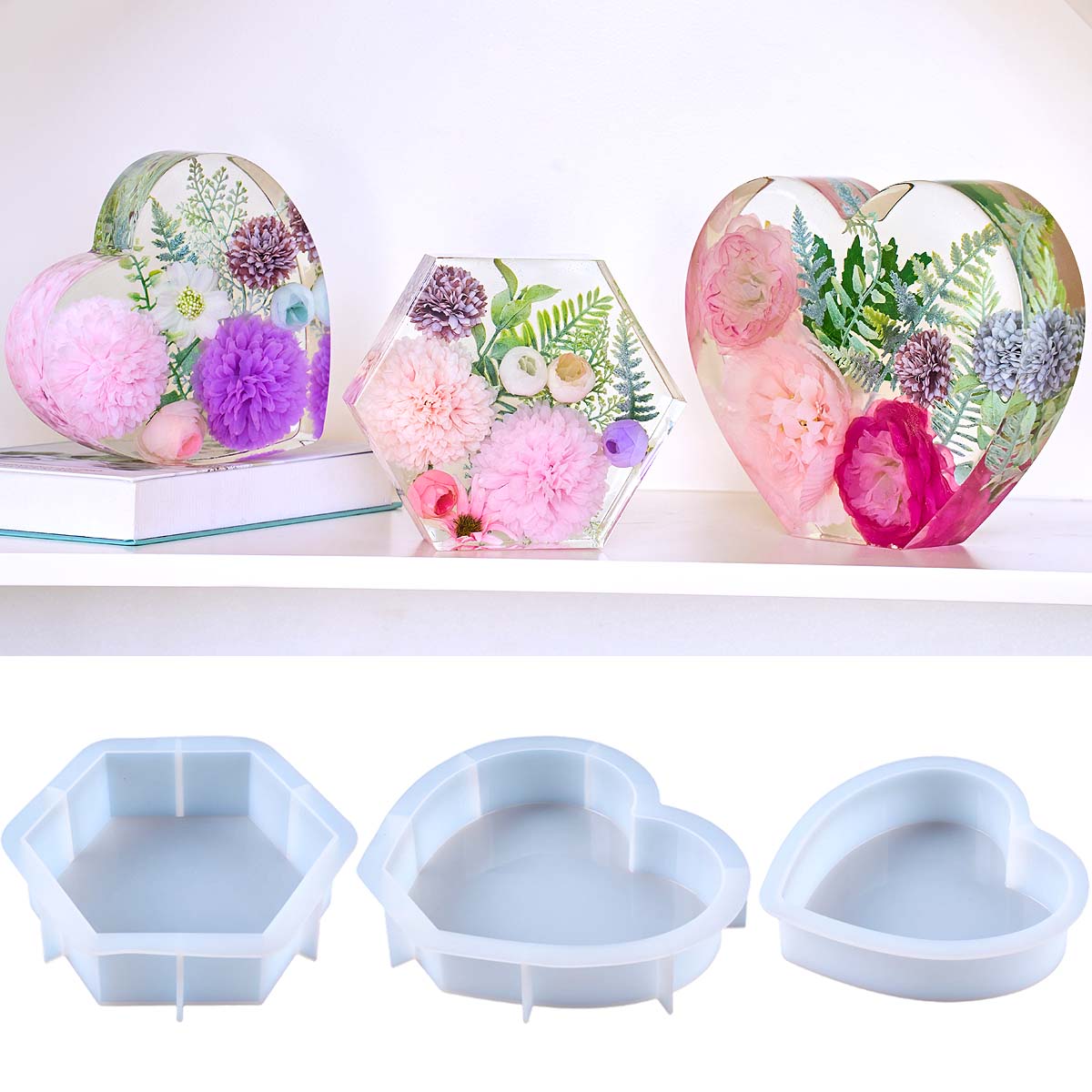 Large Love Silicone Mold DIY H - مراجعة Flower Preservation Resin وسعره