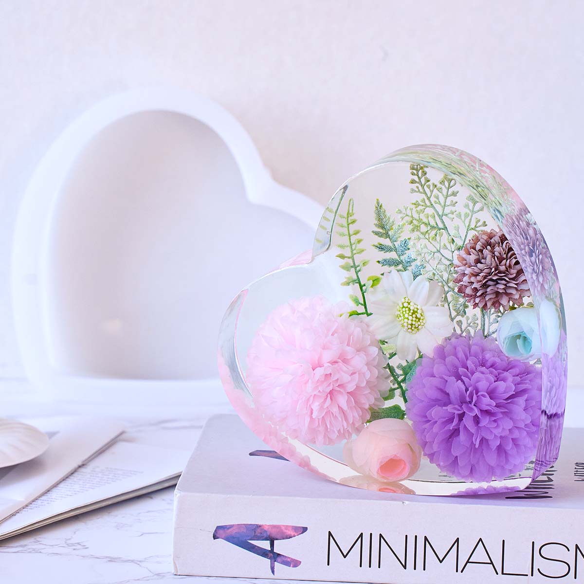 Large Love Silicone Mold DIY H - مراجعة Flower Preservation Resin وسعره