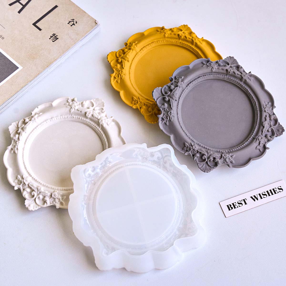 Round Relief Storage Tray Sili - مراجعة Coaster Mold Round وسعره