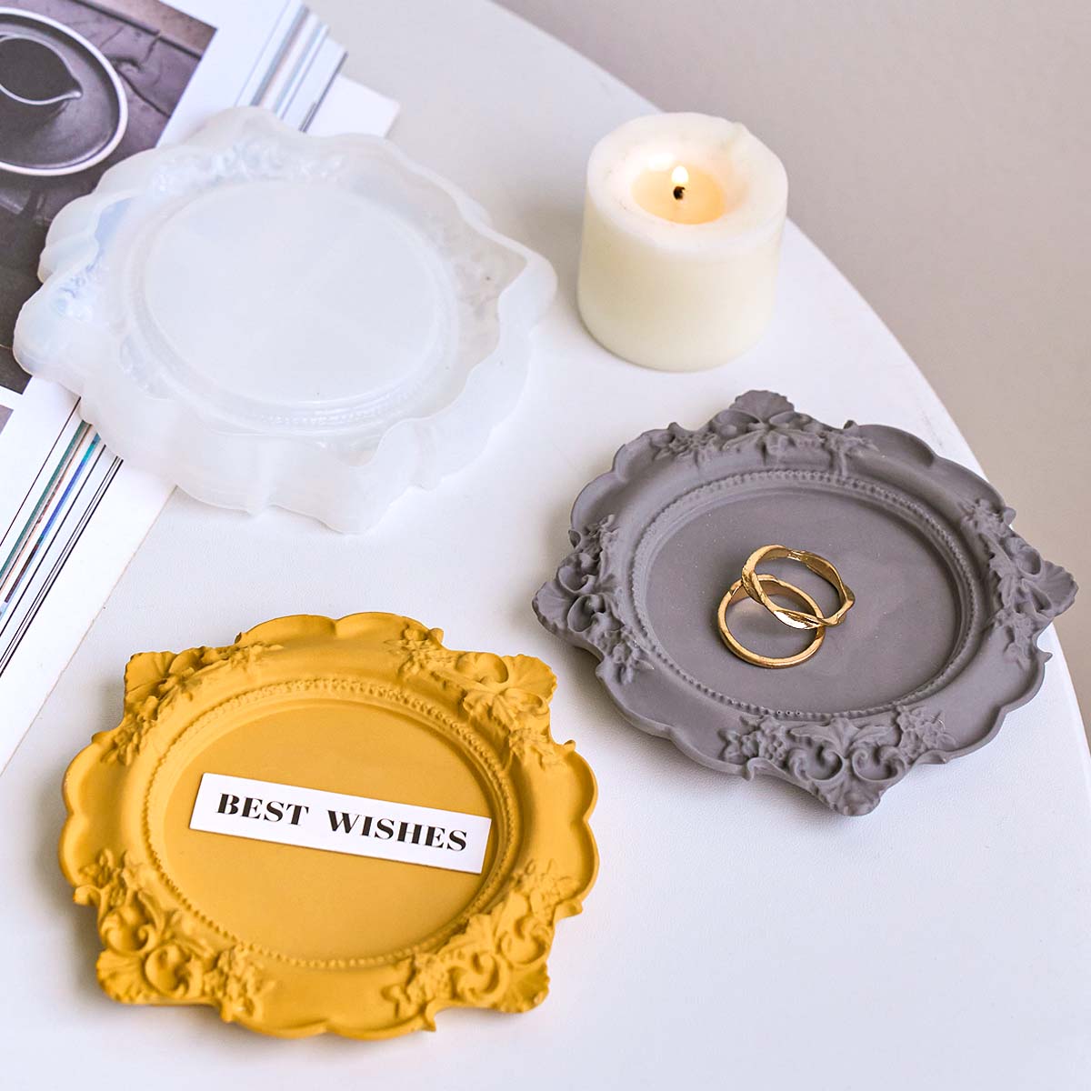 Round Relief Storage Tray Sili - مراجعة Coaster Mold Round وسعره