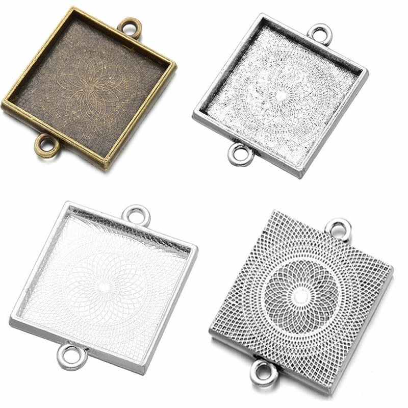 Onebeading Fit 25x25mm Square  - مراجعة Bezels Set Pendant وسعره