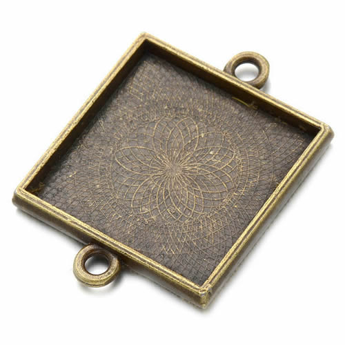 Onebeading Fit 25x25mm Square  - مراجعة Bezels Set Pendant وسعره