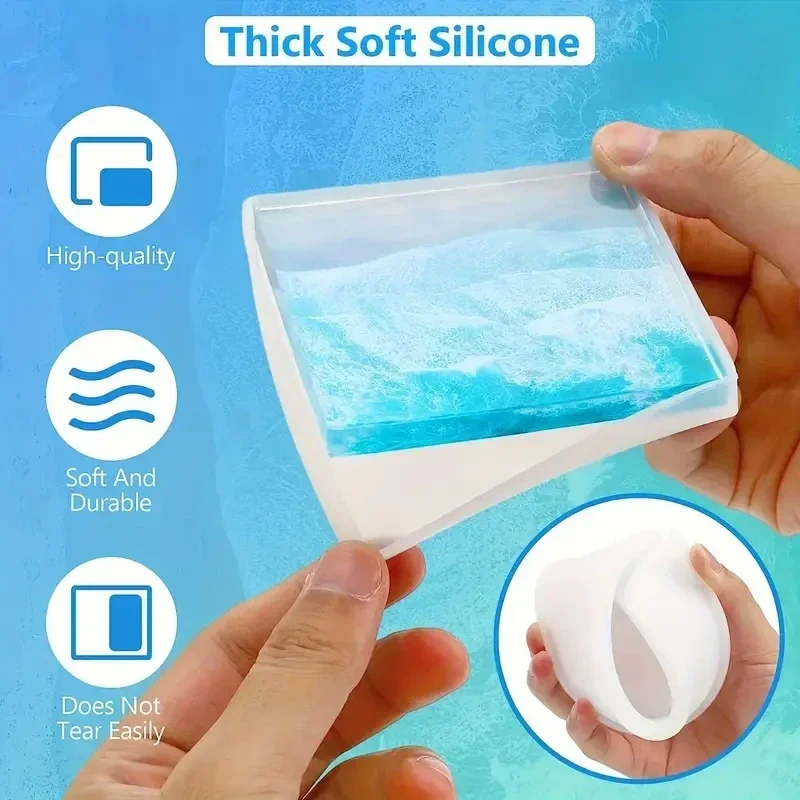5Pcs/Set DlY Epoxy Resin Cup C - مراجعة Serving Tray Mold وسعره