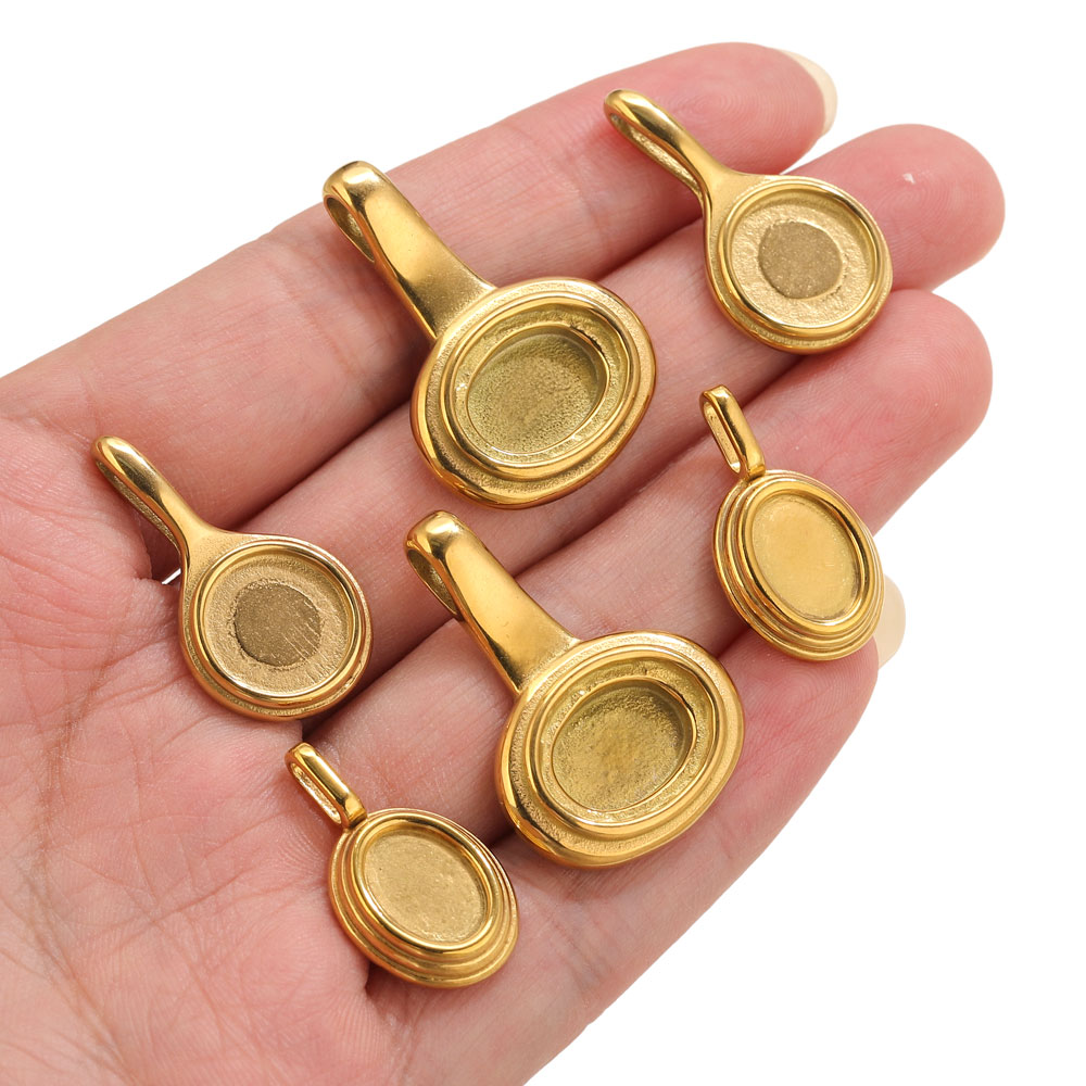 5pcs Stainless Steel Round Ova - مراجعة Crafting Resin وسعره