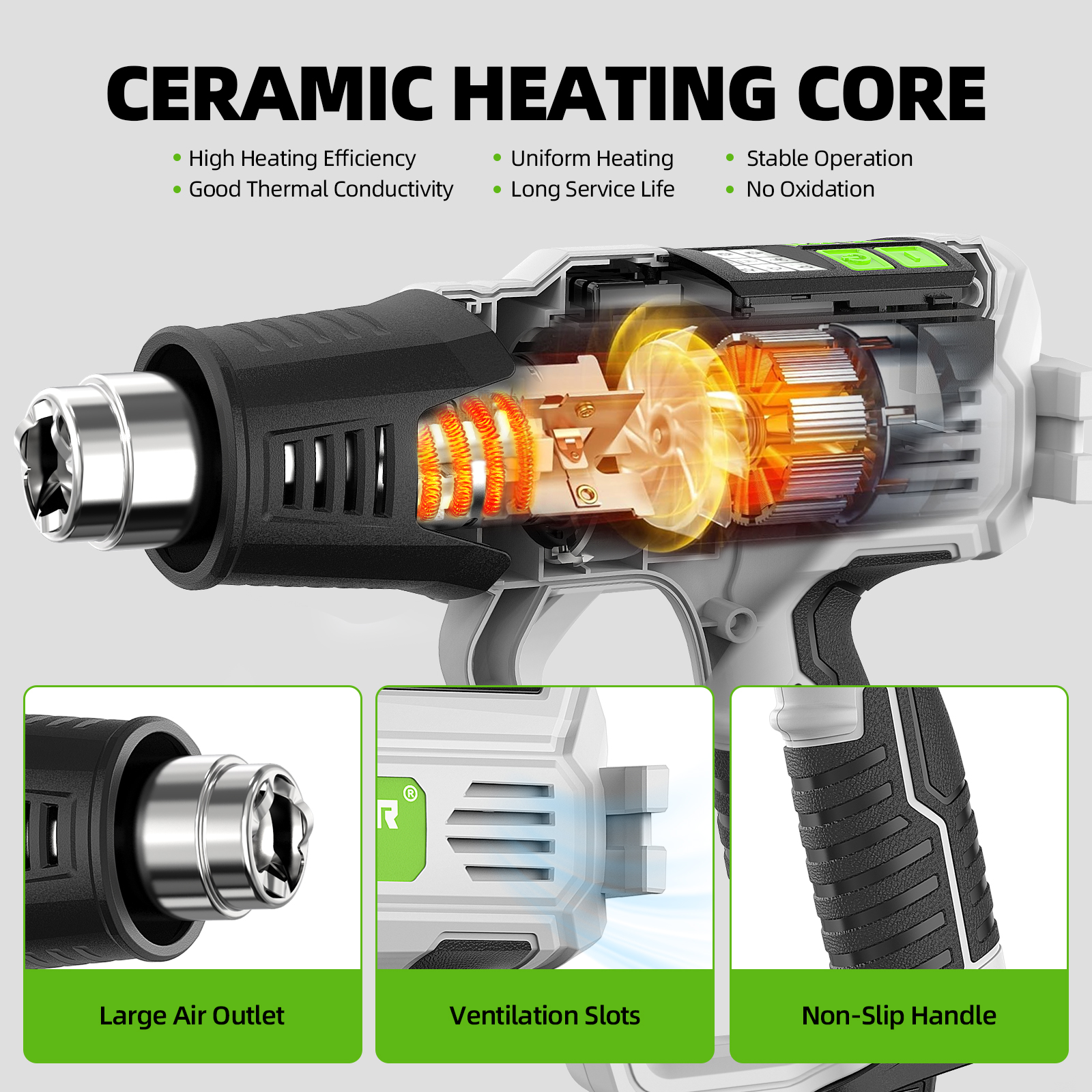 Hot Air Gun with LCD 12 Variab - مراجعة Heat Gun Small وسعره