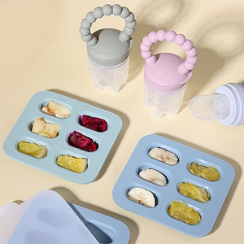 2pcs/set Baby Feeding Set: Fru - مراجعة Silicone Mold Tray وسعره