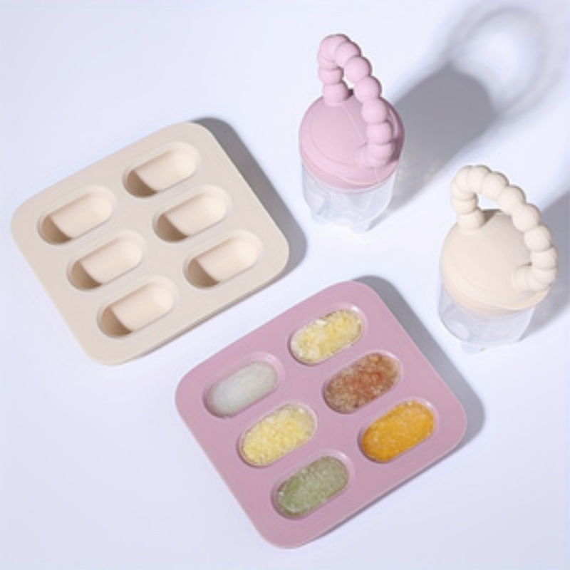 2pcs/set Baby Feeding Set: Fru - مراجعة Silicone Mold Tray وسعره