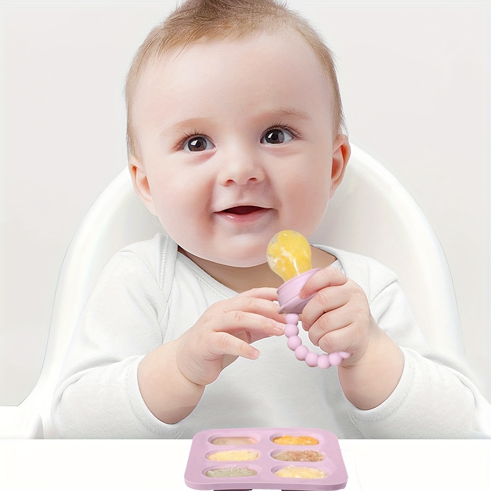 2pcs/set Baby Feeding Set: Fru - مراجعة Silicone Mold Tray وسعره