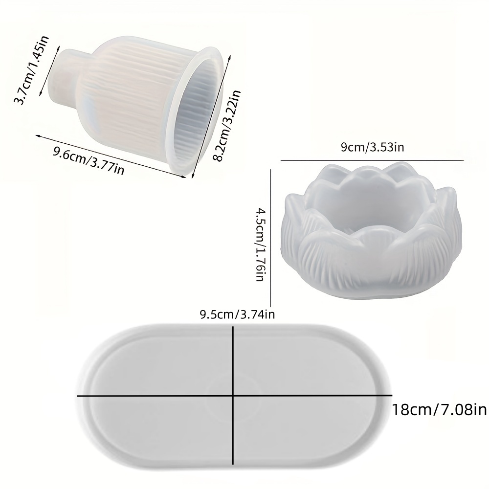 3pcs Silicone Mold Vases, Oval - مراجعة Serving Tray Mold وسعره