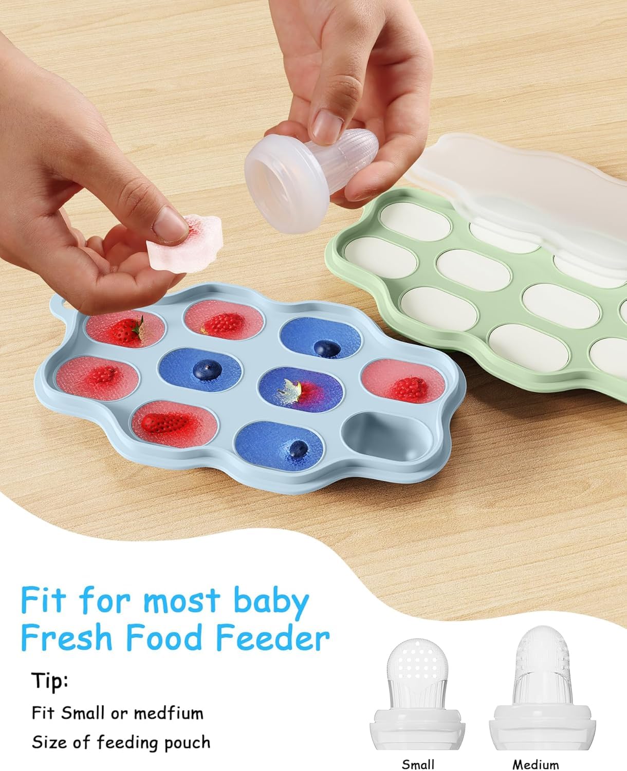 2-Pack Silicone Baby Food Free - مراجعة Silicone Mold Tray وسعره