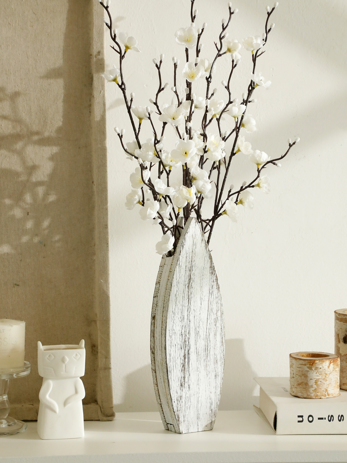 Nautical Wooden Vase Whale Tai - مراجعة Dried Flower Bulk وسعره