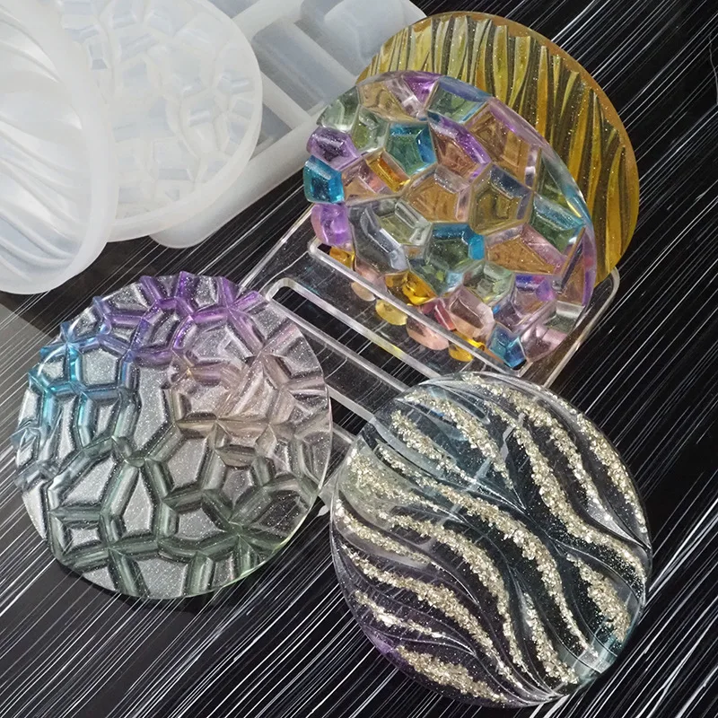 DIY Crystal Epoxy Mold Wave Di - مراجعة Coaster Mold Round وسعره