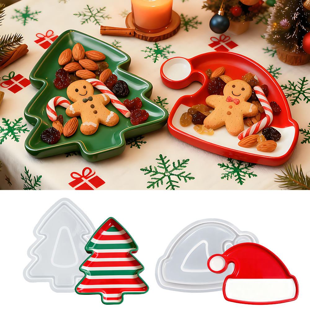 S0246 Christmas Tree Santa Hat - مراجعة Serving Tray Mold وسعره