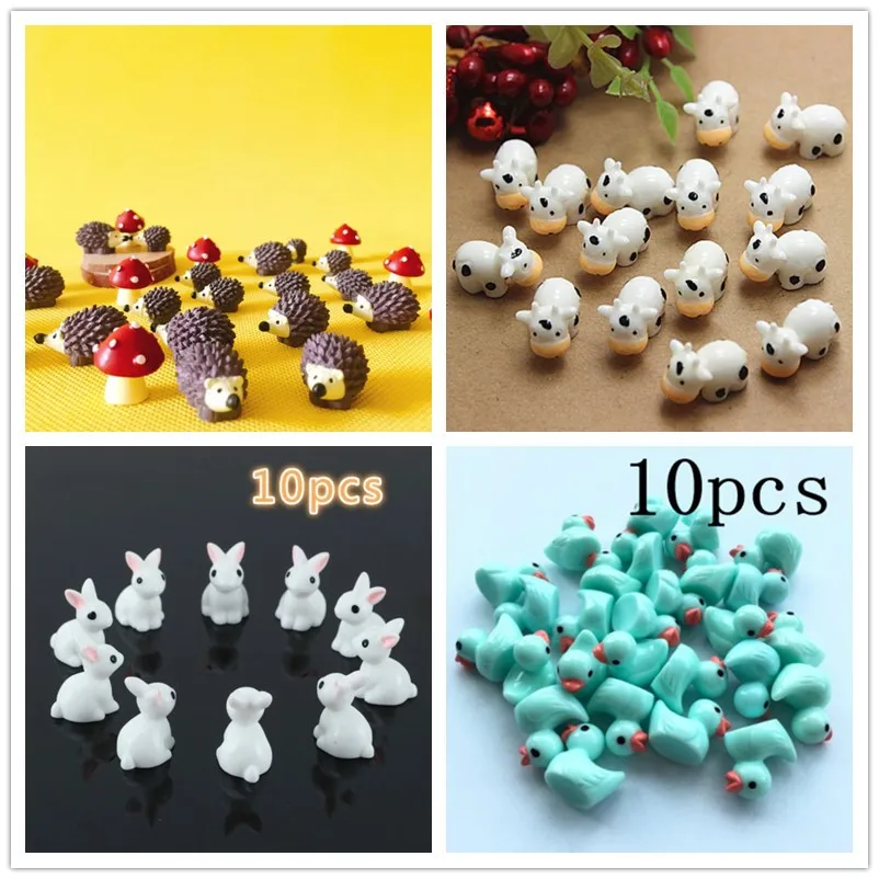 10Pcs/Hedgehog and Cows/Cute A - مراجعة Terrarium Moss Art وسعره