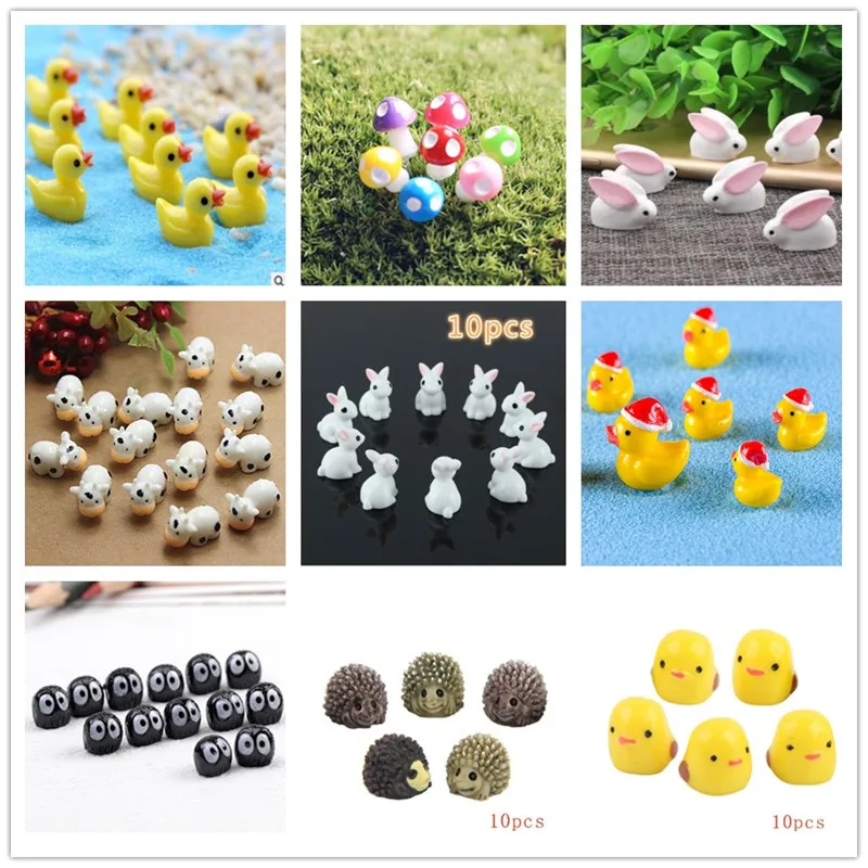 10Pcs/Hedgehog and Cows/Cute A - مراجعة Terrarium Moss Art وسعره