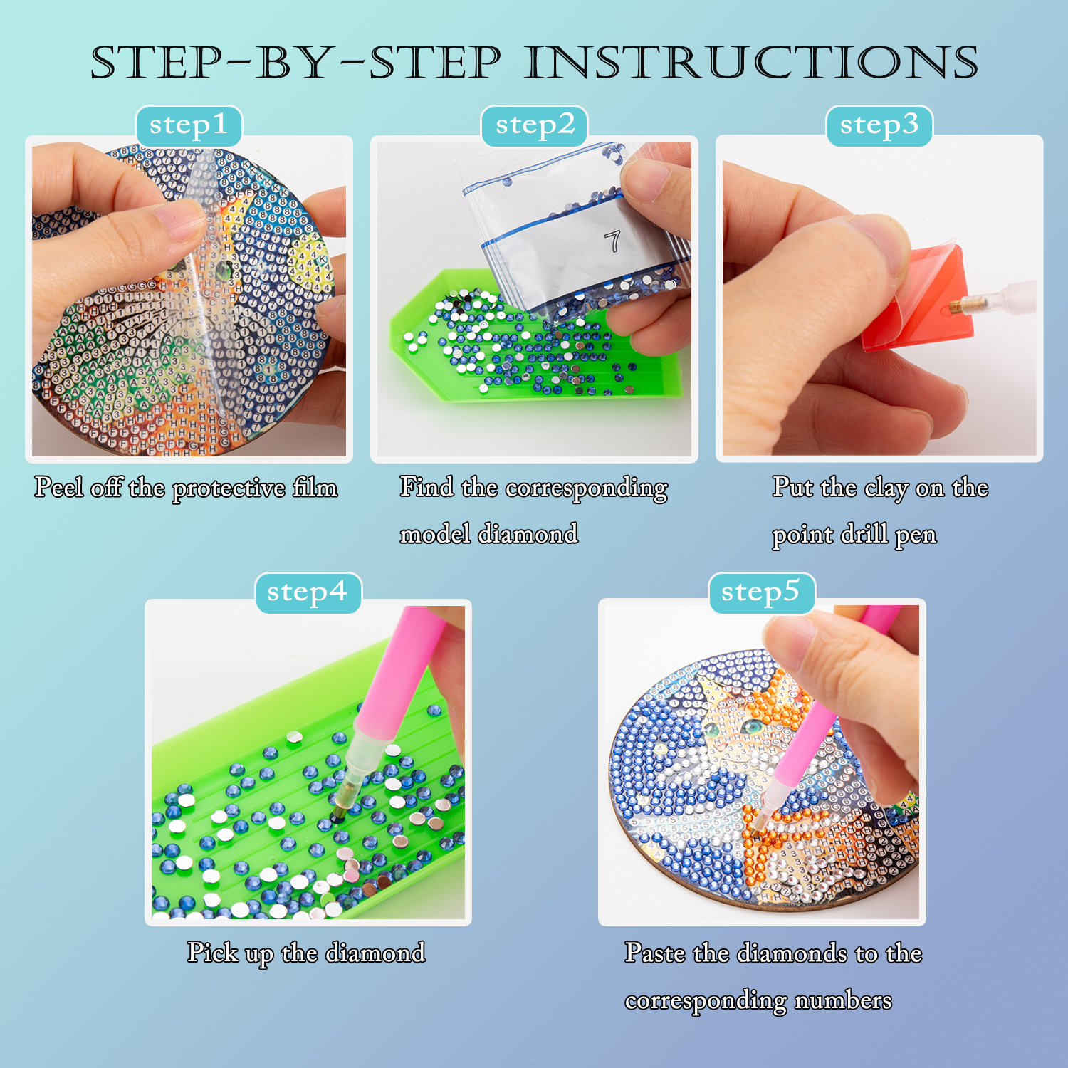 8 pieces/set of diamond painti - مراجعة Resin Craft Kit وسعره