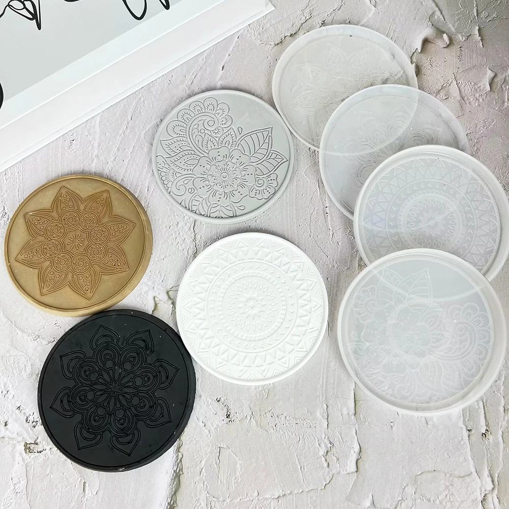 Mandala Round Coaster Resin Si - مراجعة Coaster Mold Round وسعره