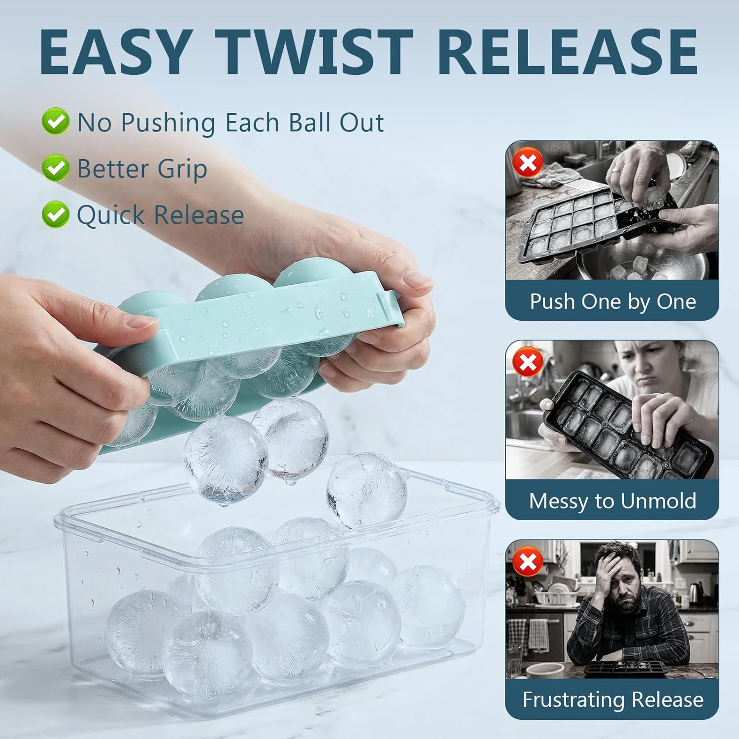 Large Round Ice Cube Trays for - مراجعة Coaster Mold Round وسعره