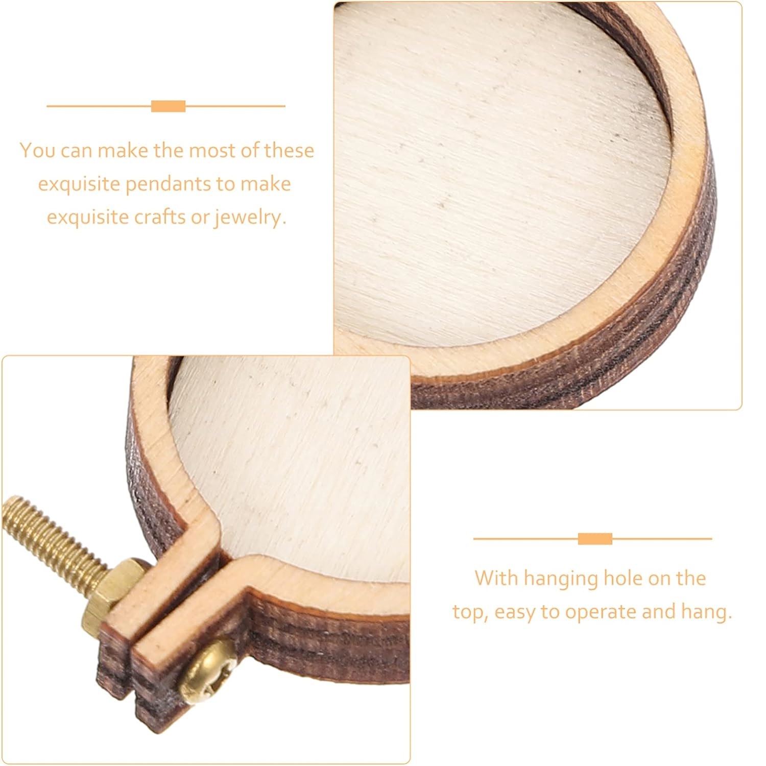 10PCS Mini Embroidery Hoop Woo - مراجعة Wood Ring Blank وسعره