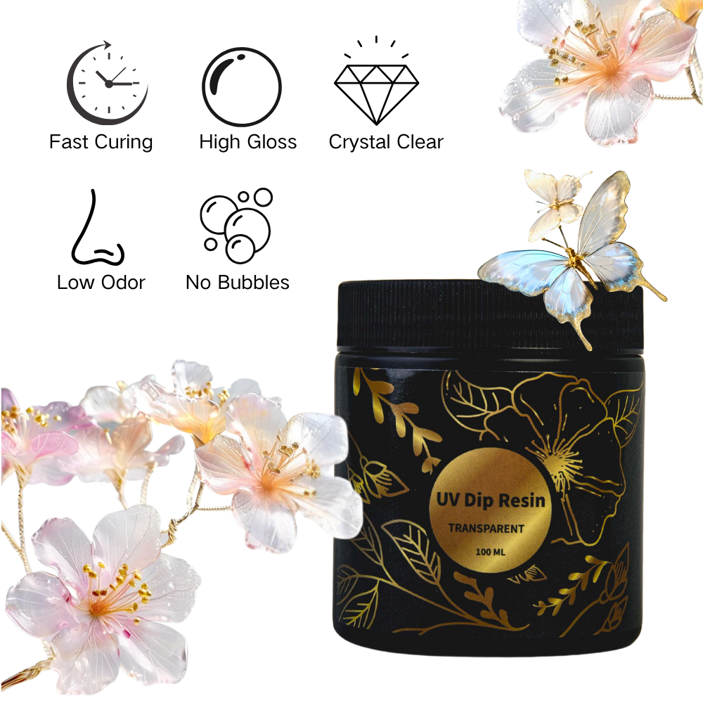 UV DIP Resin Glue Set 50/100ml - مراجعة Flower Preservation Resin وسعره