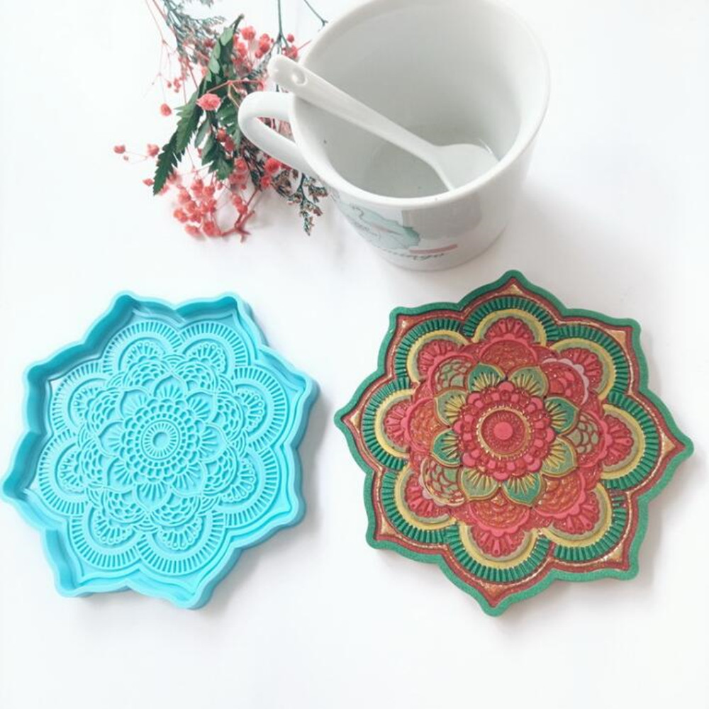 Mandala Coaster Silicone Mold  - مراجعة Coaster Mold Round وسعره