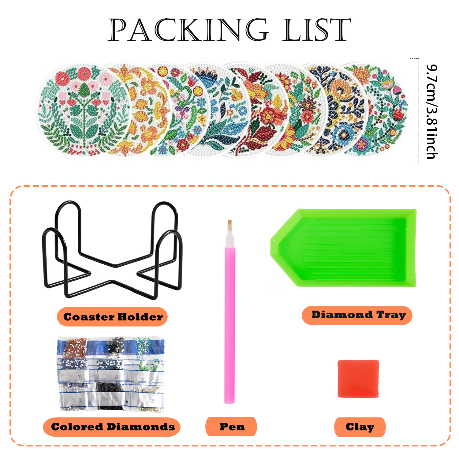 8-piece set/Diamond painting c - مراجعة Resin Craft Kit وسعره