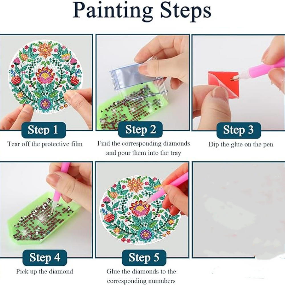 8-piece set/Diamond painting c - مراجعة Resin Craft Kit وسعره