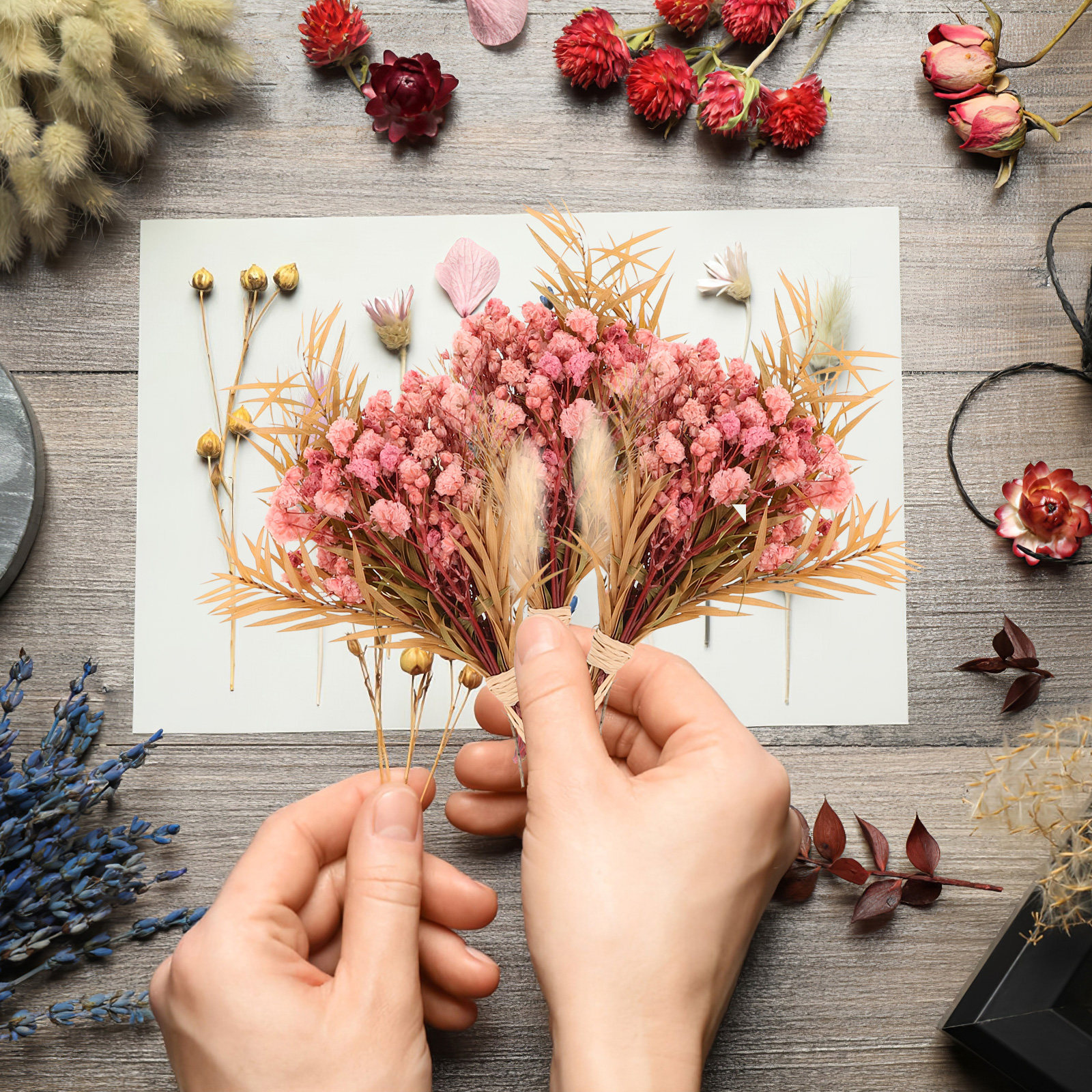 3Pcs Mini Dried Floral Bouquet - مراجعة Dried Flower Bulk وسعره
