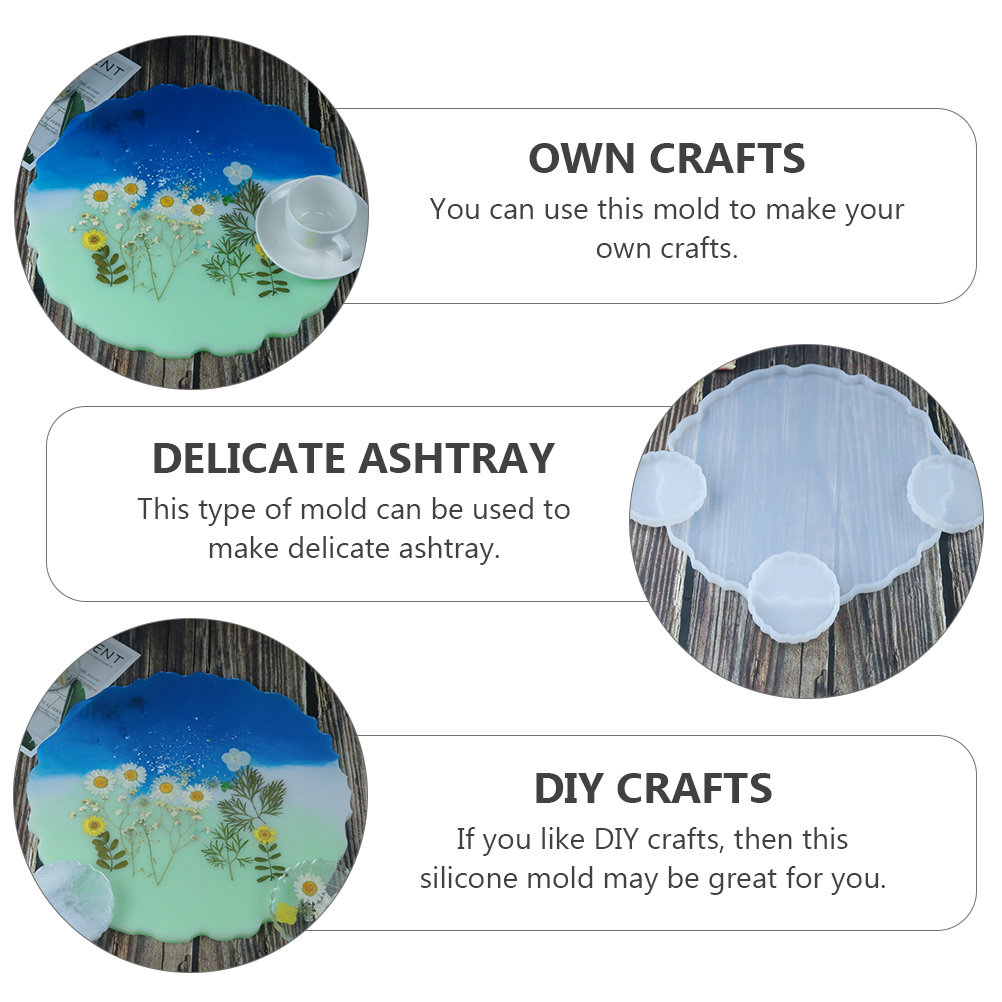 2Pcs Water Crystal Epoxy Resin - مراجعة Serving Tray Mold وسعره