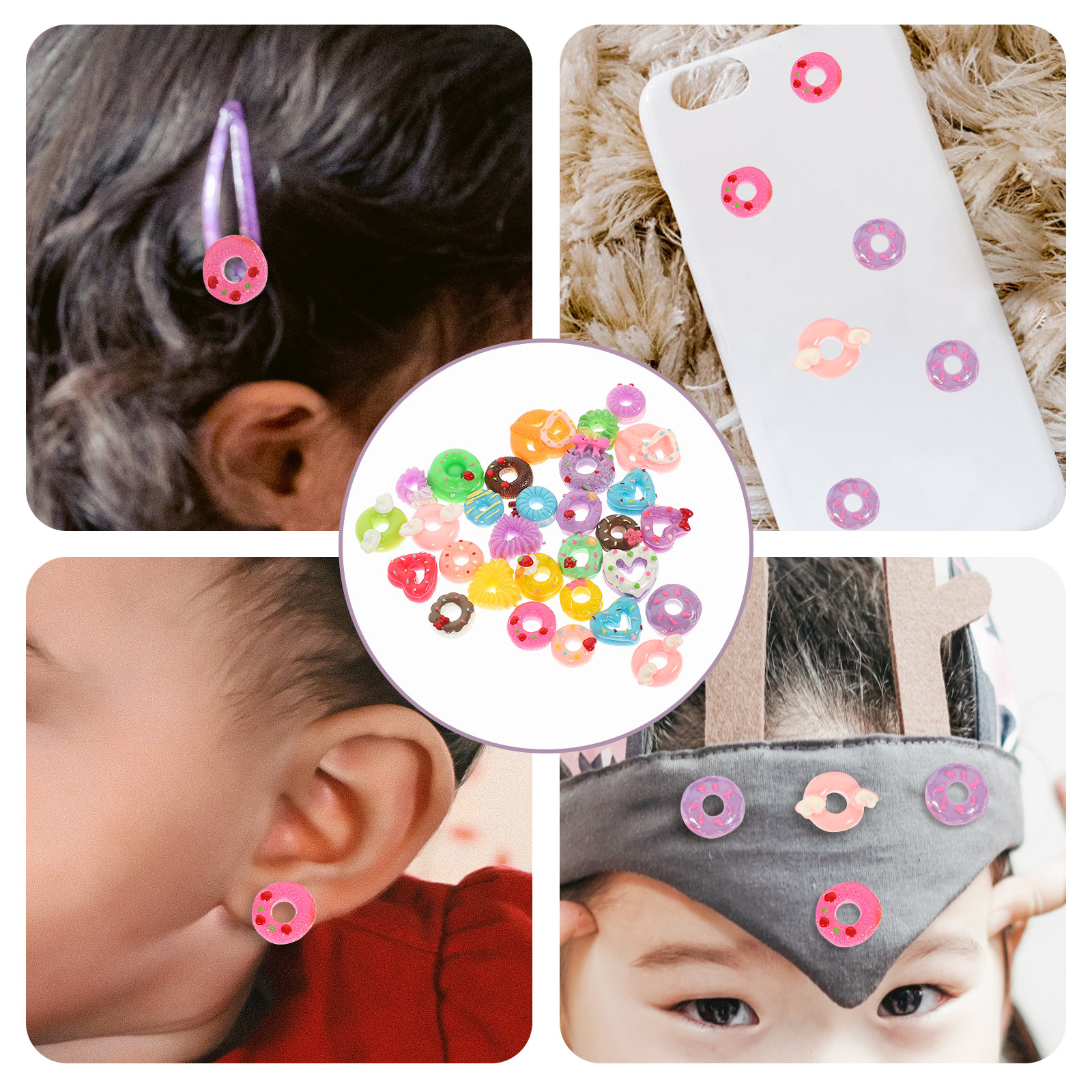 30Pcs Simulation Donut Resin C - مراجعة Resin Crafts Diy وسعره