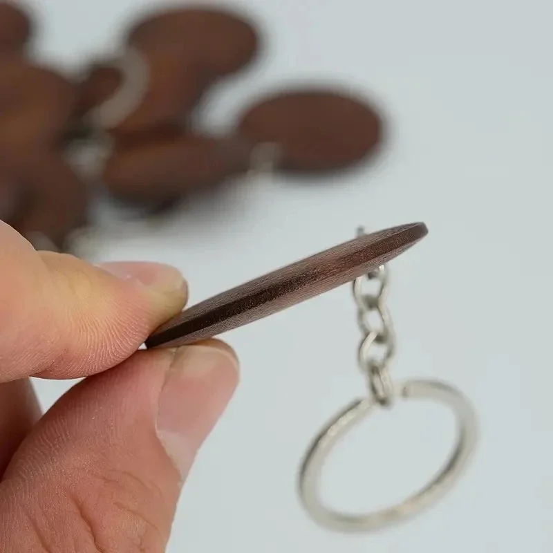 10Pcs Wooden Keychains Vintage - مراجعة Wood Ring Blank وسعره
