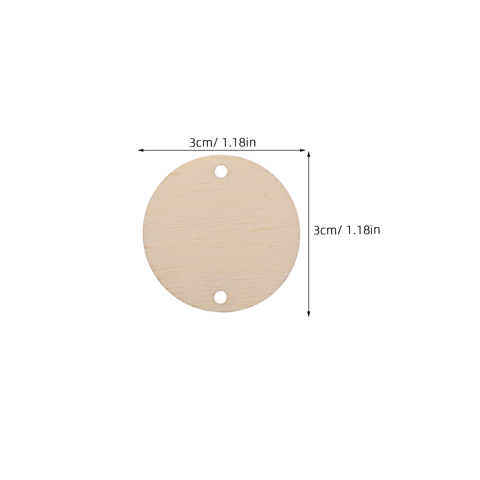 100Pcs Round Wood Chips Calend - مراجعة Wood Ring Blank وسعره