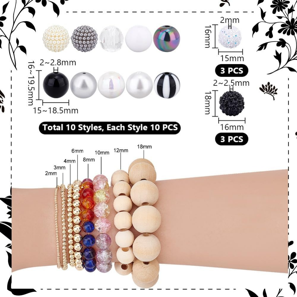 106pcs Chunky Beads 12 Styles  - مراجعة Crafting Resin وسعره